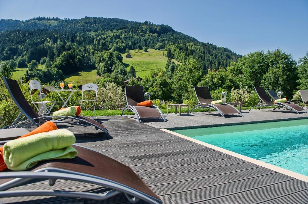 Hotel-Chalet Les Ecureuils Restaurant, Piscine, Garage Le Grand-Bornand Luaran gambar
